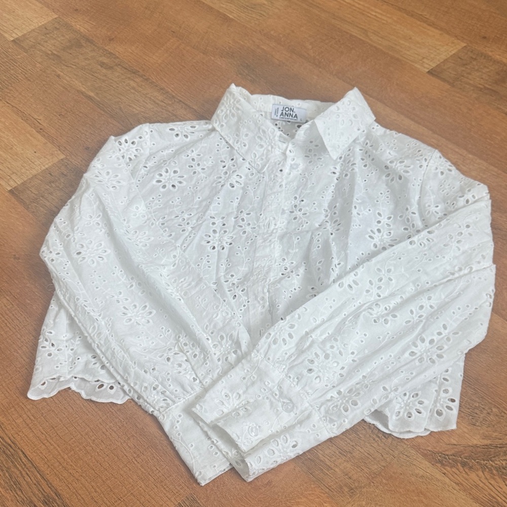 Jon & Anna White Eyelet Blouse